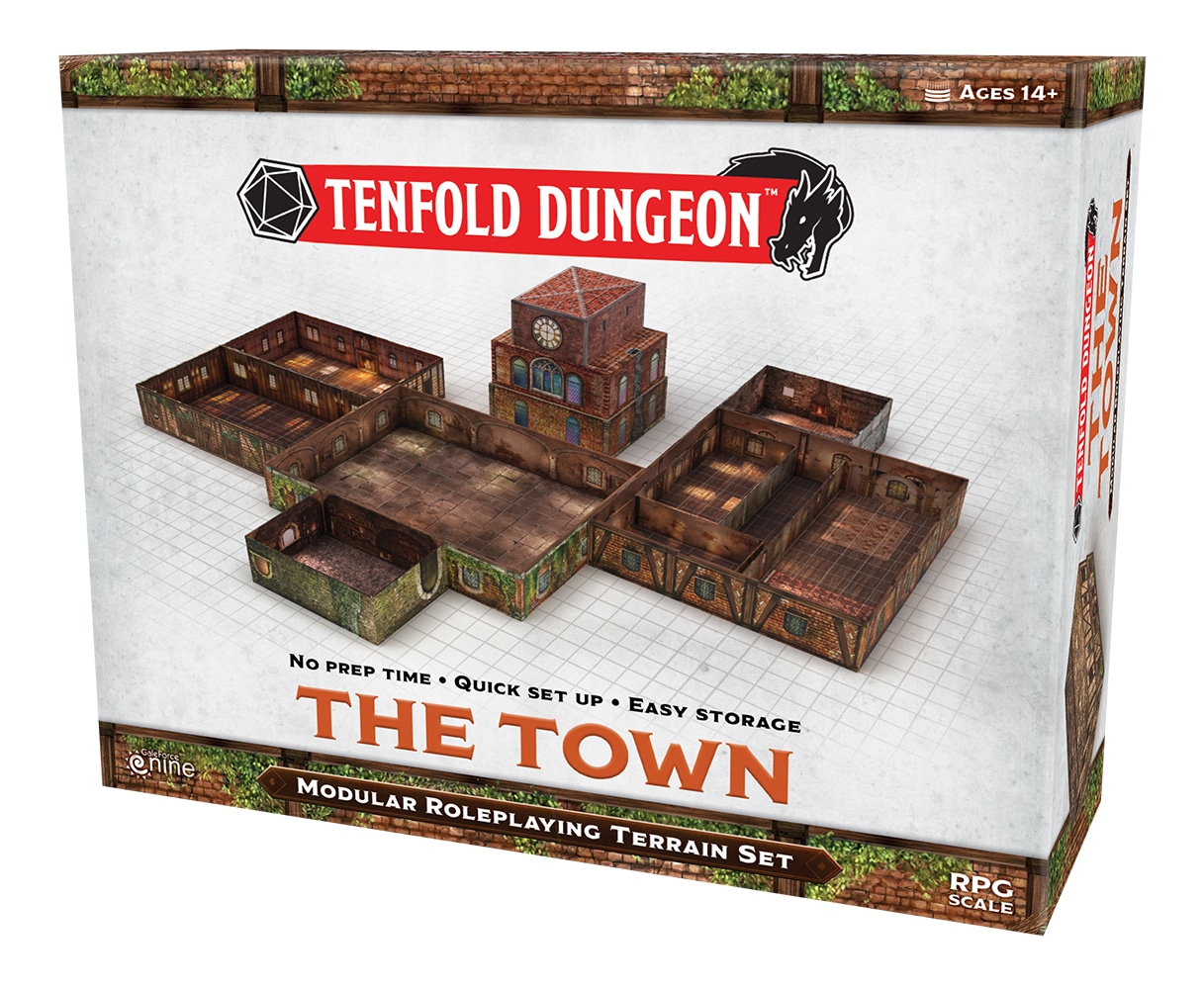 Tenfold Dungeon The Town Tabletop-Terrain Spielfeld Räume Rooms Stadt Dorf 