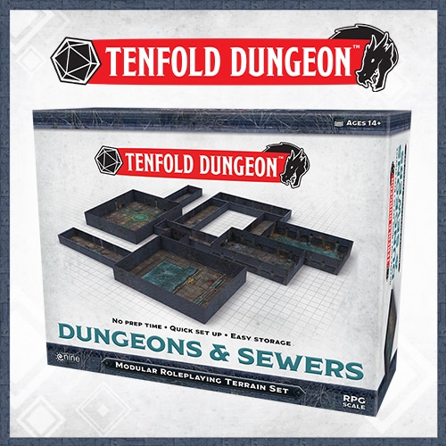 Tenfold Dungeon Dungeons & Sewers Tabletop-Terrain Spielfeld RPG Kerker 