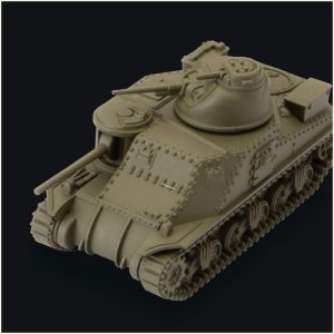 Detailed plastic miniature of M3 Lee Tank for playing World of Tanks