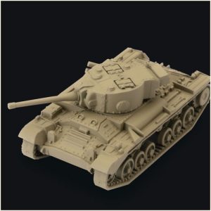 Detailed plastic miniature of Valentine Tank for playing World of Tanks